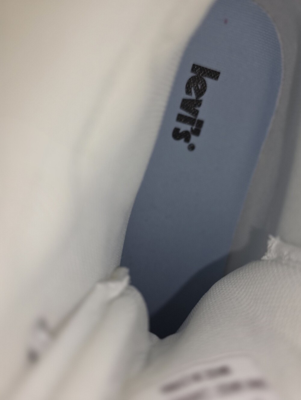 Levi's High TOP Canvas SNEAKERS Powder BLUE gum Sole - Picture 4 of 4